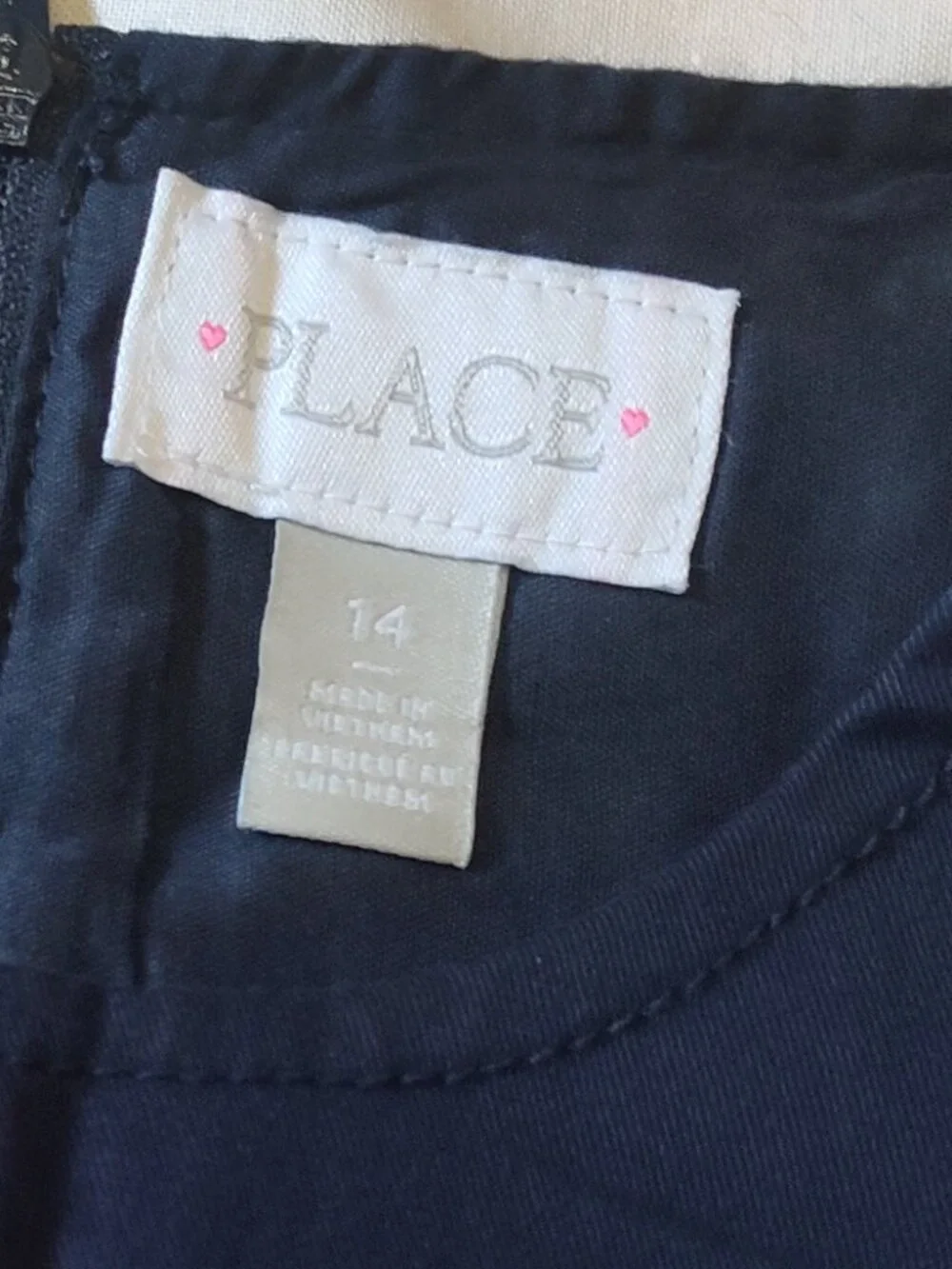 Children's Place NWOT Dress Ribbon Uniform Wrinkle Resistant Girls Blue